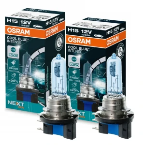Żarówki halogenowe H15 OSRAM COOL BLUE INTENSE 55/15W 12V NEXT GEN 3700K +20%