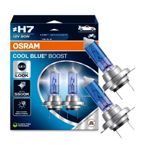 Żarówki halogenowe H7 OSRAM COOL BLUE BOOST 80W 12V 5500K niebieskie bańki
