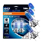 Żarówki halogenowe H7 OSRAM COOL BLUE BOOST 80W 12V 5500K + Żarówki W5W T10 XENON BLUE POWERTEC
