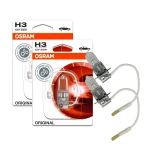 Żarówki halogenowe H3 OSRAM 55W 12V Original PK22s 2 szt. homologacja E1