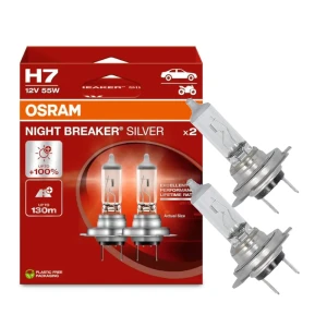 Żarówki halogenowe H7 OSRAM NIGHT BREAKER SILVER 55W 12V PX26d +100% więcej światła