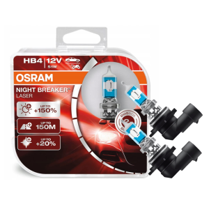 Żarówki halogenowe HB4 OSRAM NIGHT BREAKER LASER +150% 51W 12V 2 szt.