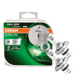 Żarówki halogenowe H4 OSRAM ULTRA LIFE 60/55W 12V 2 szt. LONG LIFE