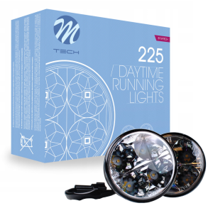 Światła do jazdy dziennej M-Tech DRL LED 225 okrągłe z automatem ControlBox 70 mm homologacja