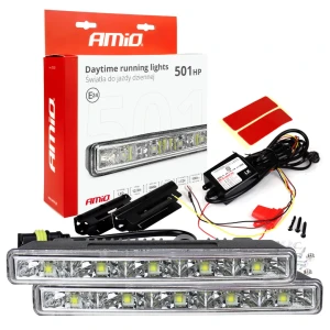 Światła do jazdy dziennej DRL 501 HP Amio 12V 24V z homologacją