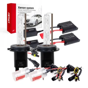 Zestaw ksenonowy HID H7 4300K 35W z przetwornicami SLIM  - Zestaw oświetlenia xenon