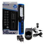 Lampa warsztatowa - Latarka akumulatorowa LED M-TECH 15 LED hak magnes 240LM