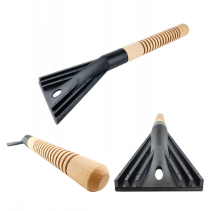 Skrobaczka do szyb drewniana rączka skrobak drapaczka do lodu ToMPaR Futura Nature 35 cm