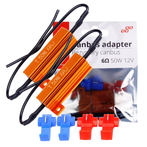 Rezystory CANBUS 50W 6 Ohm 2 sztuki Oporniki do żarówek LED Kasownik błędu spalonej żarówki
