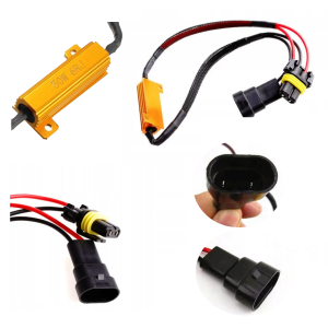 Rezystor Canbus 50W 6 Ohm Wtyczka HB3 HB4 H10 Opornik do żarówek LED Eliminuje Kasuje błąd spalonej żarówki