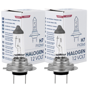 Żarówki halogenowe H7 M-Tech 12V 55W PX26d 2 sztuki Homologacja Światło Mijania Drogowe