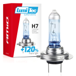 Żarówka halogenowa H7 AMiO 12V 55W LumiTec Super White +120% Więcej Światła Mijania Drogowe