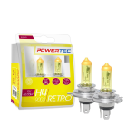 Żarówki halogenowe H4 M-Tech 12V 60/55W RETRO Powertec Żółte do zabytkowych aut GOLD