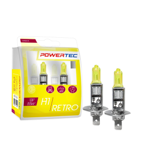 Żarówki halogenowe H1 M-Tech 12V 55W RETRO Powertec Żółte do zabytkowych aut GOLD
