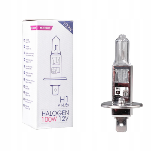 Żarówka halogenowa H1 M-Tech 12V 100W P14.5s 1 sztuka Światło Mijania Drogowe Dalekosiężna