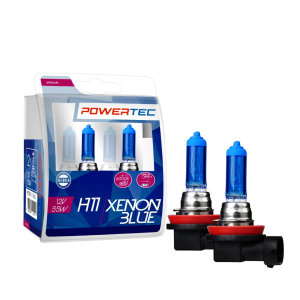 Żarówki halogenowe H11 M-Tech 12V 55W Powertec Xenon Blue Ksenon Effect Off-Road Niebieskie