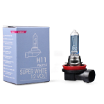 Żarówka halogenowa H11 M-Tech 12V 55W PGJ19-2 Powertec SuperWhite +100% Więcej Światła Mijania Drogowe 