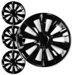 Kołpaki samochodowe 14" Czarne Delta Black z połyskiem 4 sztuki AUDI VW OPEL
