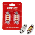 Żarówki LED C5W 39mm CANBUS Festoon AMiO 12V-24V Retrofit 2 sztuki – do wnętrza i tablicy rejestracyjnej 01290