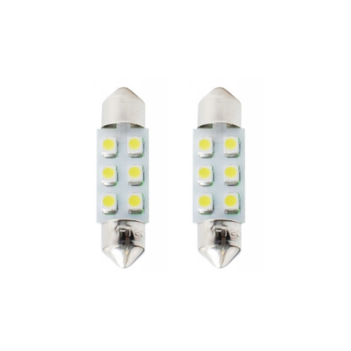 Żarówki LED C5W 36mm SV8.5 M-Tech 12V Czerwona – Retrofity Rurki do Wnętrza Samochodu LB028R