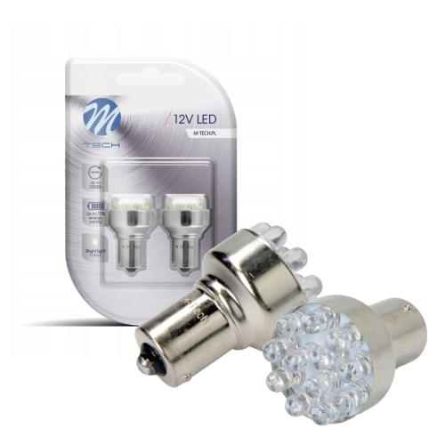 Żarówki LED PR21W BA15S M-Tech 12V Retrofity – Czerwone do Światła STOP LB034R