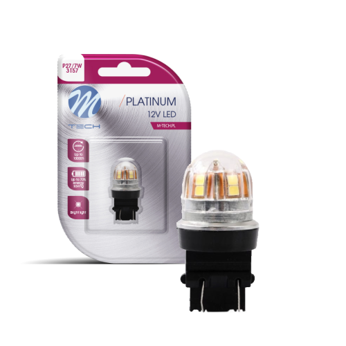 Żarówka LED P27/7W 3157 M-Tech 12V - 24V 15xSMD Biała – Retrofit LB831W-01B