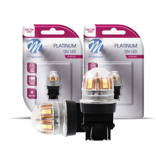 Żarówki LED P27/7W 3157 M-Tech 12V - 24V 15xSMD Biała – Retrofity LB831W-01B