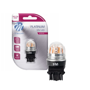 Żarówka LED P27/7W PR27/7W 3157 CANBUS 12V - 24V M-Tech 15xSMD Czerwona – Retrofit 