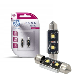 Żarówki LED C5W 36mm SV8.5 CANBUS M-Tech 12V – Retrofity Zimne Białe Diody Rurkowe