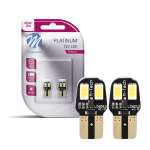 Żarówki LED W5W T10 CANBUS M-Tech 12V 4xSMD5630 Retrofity – Zimna Biała Boczne Diody