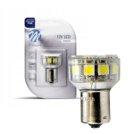 Żarówka LED P21/5W BAY15D M-Tech 12V 18xSMD Retrofit – Biała Dwuwłóknowa Symetryczna