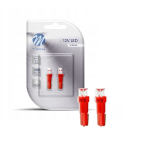 Żarówki LED T5 M-Tech 12V Czerwone – Retrofity Pchełki do Licznika