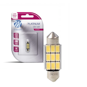 Żarówka LED C5W 36mm CANBUS M-Tech 12V 9xSMD5630 Biała - Retrofit Rurka do Wnętrza Samochodu