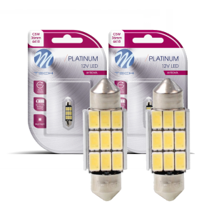 Żarówki LED C5W 36mm CANBUS M-Tech 12V 9xSMD5630 Biała - Retrofity Rurki do Wnętrza Samochodu