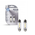 Żarówki LED C5W 36mm SV8.5 M-Tech 12V ECONO Biała – Retrofity Rurki do Wnętrza Samochodu