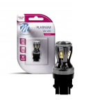 Żarówka LED P27/7W 3157 M-Tech 12V - 24V 14xSMD Biała – Retrofit  z Soczewką STOP / Pozycja 