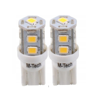 Żarówki LED W5W T10 M-Tech 12V 9xSMD W2.1x9.5d – Retrofity Białe Postojówki
