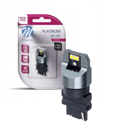 Żarówka LED P27W 3156 M-Tech 12V / 24V Biała - Retrofit LB846W-01B