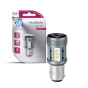Żarówka LED P21/5W PR21/5W 1157 BAY15D CANBUS M-Tech 12V 24V Retrofit – Czerwona Dwuwłóknowa