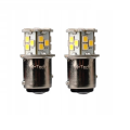 Żarówki LED P21/5W BAY15D M-Tech 12V 21xSMD2835 Retrofity – Biała Dwuwłóknowa Symetryczna LB113W