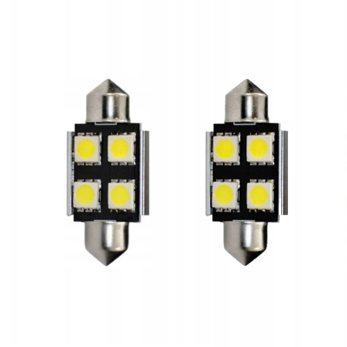 Żarówki LED C5W 36mm SV8.5 M-Tech 12V Białe – Retrofity Rurki do Wnętrza Samochodu LB328W