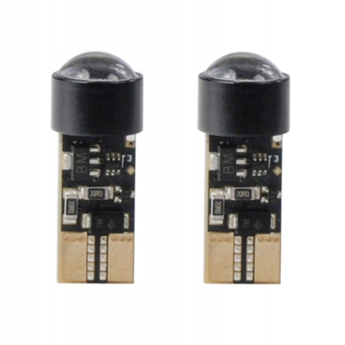 Żarówki LED W5W T10 CANBUS M-Tech 12V Zimna Biała Retrofity z Soczewką - Postojowa LB803W