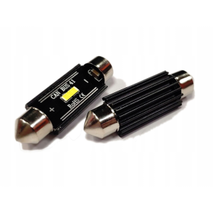 Żarówki LED C5W C10W 41mm CANBUS AMiO 12V 24V Biała - Retrofity Rurki do Wnętrza Samochodu
