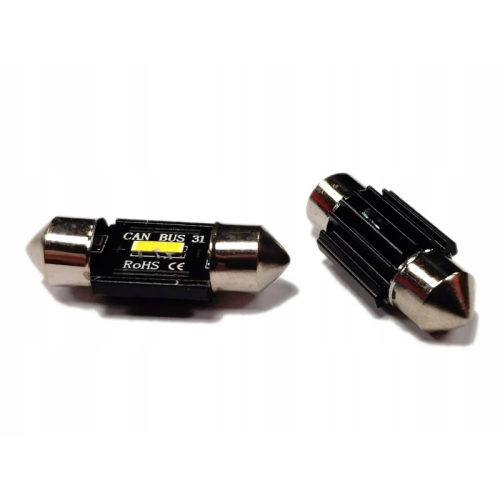 Żarówki LED C5W C10W 31mm CANBUS AMiO 12V 24V Biała - Retrofity Rurki do Wnętrza Samochodu 02441