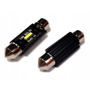 Żarówki LED C5W C10W 39mm CANBUS AMiO 12V 24V Biała - Retrofity Rurki do Wnętrza Samochodu