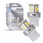 Żarówki LED W21W 7505 T20 12V M-Tech ECONO 21xSMD2835 Białe – Retrofity Światło cofania
