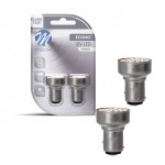 Żarówki LED P21/5W BAY15D M-Tech 12V 19xSMD2835 Retrofity – Biała Dwuwłóknowa