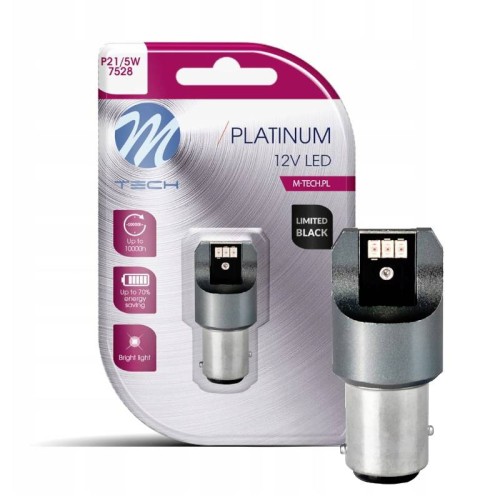 Żarówka LED P21/5W PR21/5W 1157 BAY15D CANBUS M-Tech 12V 24V Retrofit – Czerwona Dwuwłóknowa LB843R-01B