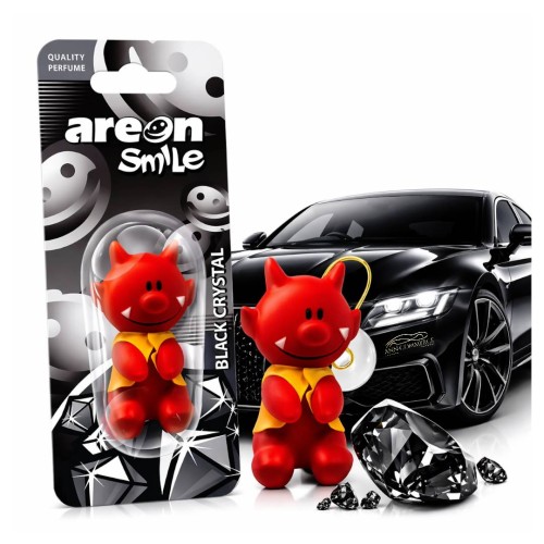 Zawieszka Zapachowa Zapach do Auta CZARNA KLASYKA Areon Smile Diabełek Odświeżacz Premium ASB03 Ann-Commerce