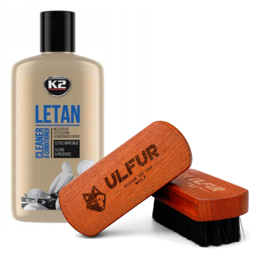 Zestaw do czyszczenia i pielęgnacji skóry K2 Letan 250 ml + szczotka ULFUR